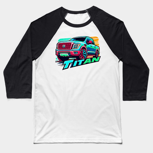 Nissan Titan Baseball T-Shirt by Vehicles-Art